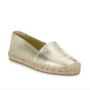 YSL Flat Gold espadrilles
